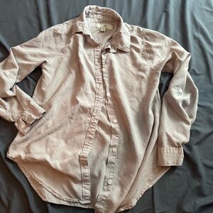Thread + Supply Women's Light Grey Button-Up Shirt